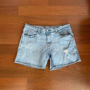 Levi’s Denim Jean Shorts Distressing Light Wash